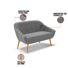 Kit 01 Namoradeira 02 Lugares E 02 Poltronas Giovana Linho Pé