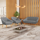 Kit 01 Namoradeira 02 Lugares E 02 Poltronas Giovana Linho Pé