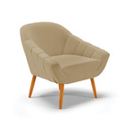 Kit 01 Namoradeira 02 Lugares E 02 Poltronas Giovana Linho Pé