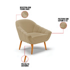 Kit 01 Namoradeira 02 Lugares E 02 Poltronas Giovana Linho Pé