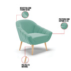 Kit 01 Namoradeira 02 Lugares E 02 Poltronas Giovana Suede Az