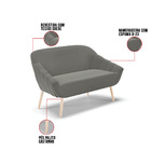 Kit 01 Namoradeira 02 Lugares E 02 Poltronas Giovana Suede Gr