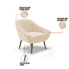 Kit 01 Namoradeira 02 Lugares E 02 Poltronas Giovana Suede Pé