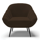 Kit 01 Namoradeira 02 Lugares E 02 Poltronas Giovana Suede Pé