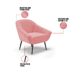 Kit 01 Namoradeira 02 Lugares E 02 Poltronas Giovana Suede Pé