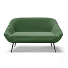 Kit 01 Namoradeira 02 Lugares E 02 Poltronas Giovana Suede Pé