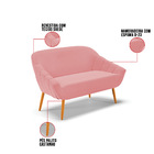 Kit 01 Namoradeira 02 Lugares E 02 Poltronas Giovana Suede Pé