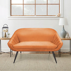 Kit 01 Namoradeira 02 Lugares E 02 Poltronas Giovana Suede Pé