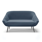 Kit 01 Namoradeira 02 Lugares E 02 Poltronas Giovana Suede Pé