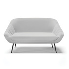 Kit 01 Namoradeira 02 Lugares E 02 Poltronas Giovana Suede Pé