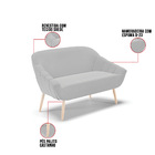 Kit 01 Namoradeira 02 Lugares E 02 Poltronas Giovana Suede Pé