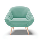 Kit 01 Namoradeira 02 Lugares E 02 Poltronas Giovana Suede Pé