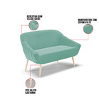 Kit 01 Namoradeira 02 Lugares E 02 Poltronas Giovana Suede Pé