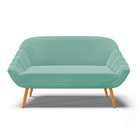 Kit 01 Namoradeira 02 Lugares E 02 Poltronas Giovana Suede Pé