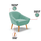 Kit 01 Namoradeira 02 Lugares E 02 Poltronas Giovana Suede Pé