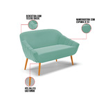 Kit 01 Namoradeira 02 Lugares E 02 Poltronas Giovana Suede Pé