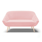 Kit 01 Namoradeira 02 Lugares E 02 Poltronas Giovana Suede Pé