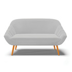 Kit 01 Namoradeira 02 Lugares E 02 Poltronas Giovana Suede Pé