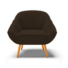 Kit 01 Namoradeira 02 Lugares E 02 Poltronas Giovana Suede Pé