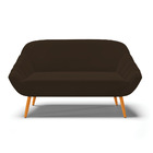 Kit 01 Namoradeira 02 Lugares E 02 Poltronas Giovana Suede Pé