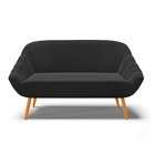 Kit 01 Namoradeira 02 Lugares E 02 Poltronas Giovana Suede Pé