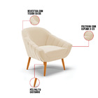 Kit 01 Namoradeira 02 Lugares E 02 Poltronas Giovana Suede Pé