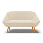 Kit 01 Namoradeira 02 Lugares E 02 Poltronas Giovana Suede Pé