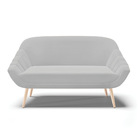 Kit 01 Namoradeira 02 Lugares E 02 Poltronas Giovana Suede Pé