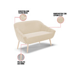 Kit 01 Namoradeira 02 Lugares E 02 Poltronas Giovana Suede Pé