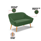 Kit 01 Namoradeira 02 Lugares E 02 Poltronas Giovana Suede Pé