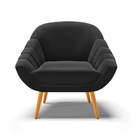 Kit 01 Namoradeira 02 Lugares E 02 Poltronas Giovana Suede Pr