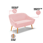 Kit 01 Namoradeira 02 Lugares E 02 Poltronas Giovana Suede Ro