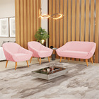 Kit 01 Namoradeira 02 Lugares E 02 Poltronas Giovana Suede Ro