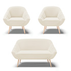 Kit 01 Namoradeira 02 Lugares E 02 Poltronas Giovana Veludo B