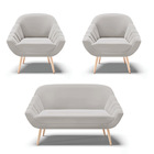 Kit 01 Namoradeira 02 Lugares E 02 Poltronas Giovana Veludo C