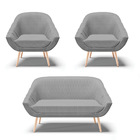 Kit 01 Namoradeira 02 Lugares E 02 Poltronas Giovana Veludo L