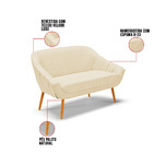 Kit 01 Namoradeira 02 Lugares E 02 Poltronas Giovana Veludo O