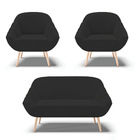 Kit 01 Namoradeira 02 Lugares E 02 Poltronas Giovana Veludo P