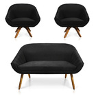 Kit 01 Namoradeira 02 Lugares E 02 Poltronas Giratória Giovan