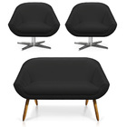 Kit 01 Namoradeira 02 Lugares E 02 Poltronas Giratória Giovan