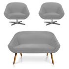 Kit 01 Namoradeira 02 Lugares E 02 Poltronas Giratória Giovan