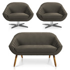 Kit 01 Namoradeira 02 Lugares E 02 Poltronas Giratória Giovan