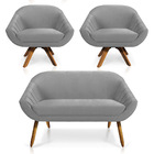 Kit 01 Namoradeira 02 Lugares E 02 Poltronas Giratória Giovan