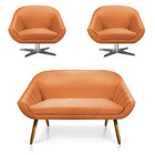 Kit 01 Namoradeira 02 Lugares E 02 Poltronas Giratória Giovan