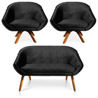 Kit 01 Namoradeira 02 Lugares E 02 Poltronas Giratória Giovan