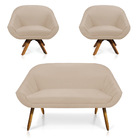 Kit 01 Namoradeira 02 Lugares E 02 Poltronas Giratória Giovan