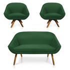 Kit 01 Namoradeira 02 Lugares E 02 Poltronas Giratória Giovan