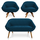 Kit 01 Namoradeira 02 Lugares E 02 Poltronas Giratória Giovan