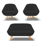 Kit 01 Namoradeira 02 Lugares E 02 Poltronas Giratória Giovan