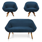 Kit 01 Namoradeira 02 Lugares E 02 Poltronas Giratória Giovan